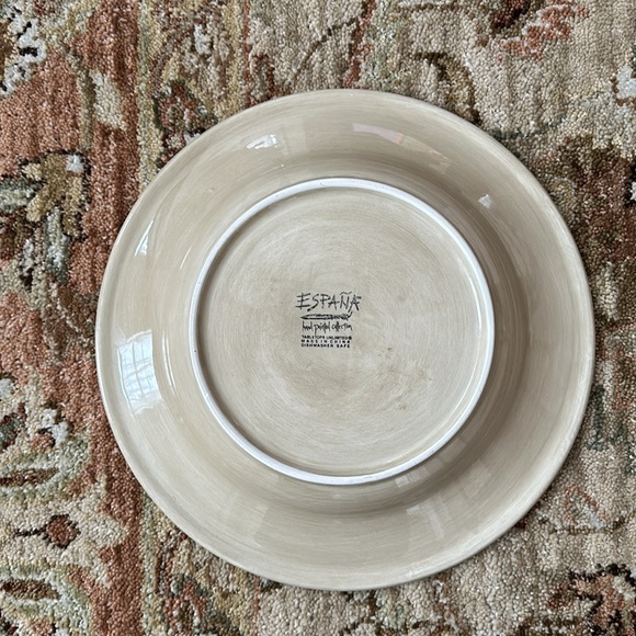 Tabletops Unlimited 13” Hand Painted Plate - Picture 2 of 4